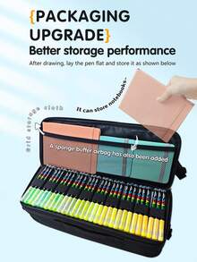 288 Colour Acrylic Marker Set, Soft Tip With Automatic Ink Control System, Strong Coverage For Doodling And Colouring, Suitable For Artists, DIY Crafts, Canvas, Wood, Glass, Rocks And Fabrics, Great For Back To School!