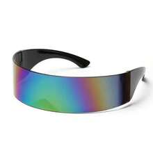 1 Pair Unisex Cyberpunk Futuristic Sci-Fi Fashion Glasses, Suitable For Bar, Party, Gathering - Multicolor - View 6