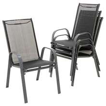 Stacking Chairs - CanopyBlackFrameAnthracite - View 7