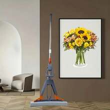 Multifunctional Bi-Fold Pressure Suction Floor Mop, New Household Sink Viscose Floor Cleaning Tool, Suitable For Kitchen, Bathroom Tiles And Hardwood Floors, Essential Cleaning Products And Daily Necessities - 灰色 - 查看 10