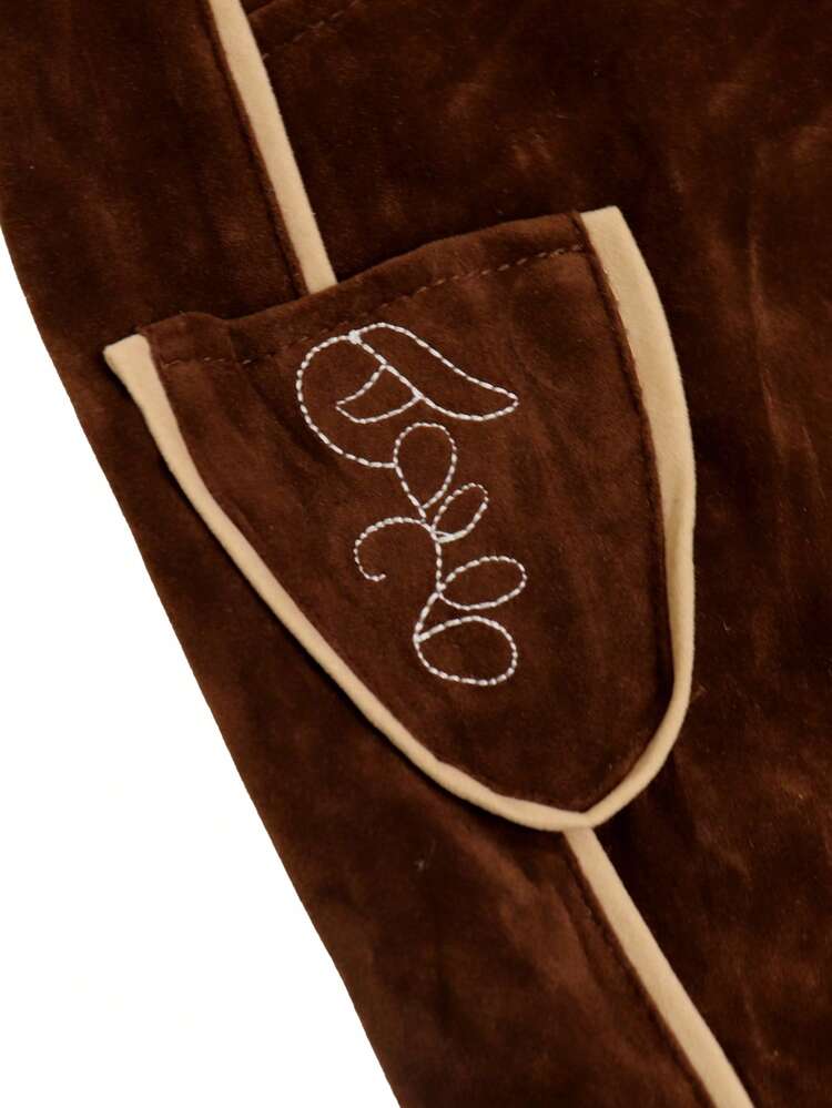 Lightweight Bib Shorts Men's Bavarian Shorts For Oktoberfest In Munich, Germany - Chocolate Brown - View 7