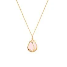 Tulip Dream Crystal Necklace For Women Casual Fashion Collarbone Chain New Noble Elegant Unique Inlaid Diamond Choker - 粉色 - 查看 8