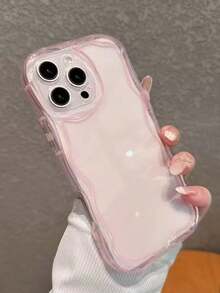 纯色防震手机壳，基础米白色纹理波浪边设计，兼容 16/11/16 Pro/16 Plus/16 Pro Max/16 e/15 Pro Max/13/14/12/XS/XR/7G/8P，兼容三星Galaxy S25/S25 Plus/S25 Ultra/A16/A36/A26/A56/A50/A12/A32/A52/A72/A51/A21 S/A13/A14/S24/S24 Plus/S24 Ultra/S22/A52/A53/A54/A55/S23，兼容小米11/12 Pro/12/12 X/13 Pro/14 Pro/15 Pro，兼容适用于 10/9/Note9/12c/Note11pro/Note8Pro 的防水防震防刮春季粉彩礼品 - 淺粉色 - 查看 2