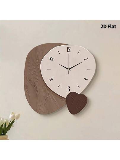2D Flat 1pc Verlichting Luxe Home ation Asymmetric Wand Clock, Ultra Quiet Quartz Movement, No Ticking Sound, Painting Klok Living Room, Bedroom Office, able Watch, Unique Personalized, Clear Reading Time, In Bedroom, Studio, Room view 9