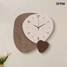 2D Asymmetric Luxury Home Decor Wall Clock, Ultra-Quiet Quartz Movement, No Ticking Sound, Silent Decorative Wall Clock Suitable For Living Room, Bedroom And Office, Fashionable Bedroom Wall Clock Decor, Unique Personalized, Ultra-Clear Time Reading, Suitable For Living Room, Bedroom, Office, Studio, Room Decoration And More.