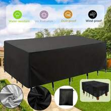 210D Heavy Duty Waterproof Outdoor Covers With Adjustable Drawstring,Coffee Table Covers For Living Room, Garden, Balcony, Terrace Furniture
