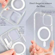 Funda de teléfono magnética Magsafe para Galaxy S25 Ultra, S24 Ultra, S23 Ultra, S22 Plus, S21 FE, Galaxy A16, A56, A15, A55, A14, A54, de acrílico transparente, delgada, resistente al agua, a los golpes y a los arañazos
