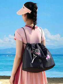 1pc Can Customize Large Capacity Light Storage Bag, Daily Fashion Versatile Sports Bag, Fitness Dry Wet Sub Swimming Bag, Sports Equipment Storage Bag, Suitable For Swimming, Beach Play, Seaside Vacation, Sports Fitness, As A Gift For Family, Friends, Father, Mother, Sisters, Brother, Brother And Couple.