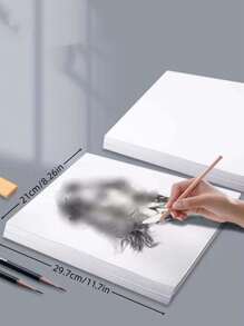 20张160克加厚素描纸 绘画专用铅笔纸，多种规格可选。易上铅，表现力强，耐磨抗摩擦，不易变形，不易损坏，不含漂白剂，防黄纸，保护眼睛，工作室绘图纸。A4/A3/4K/8K/16K尺寸 - A4 - 查看 2