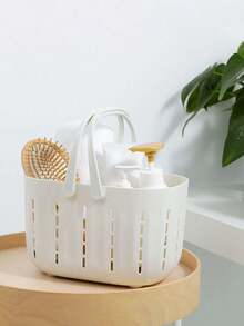 1pc/2pcs Hollow-Out Bathroom Storage Basket, Portable Handheld Storage Basket, For Storing Cleaning Supplies, Suitable For Homes, Bathrooms, Shower Rooms, Schools, And Student Dorms. - Multicolor - View 5