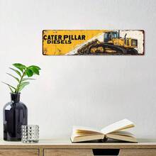 LC, 2D Flat, 1PC, Vintage CATERPILLAR DIESELS Metal Tin Sign, Novel Street Scene Sign, Home Decor, Room Decor, Restaurant Decor, Bar Decor, Cafe Decor, Garage Decor, Farmhouse Decor, 4 * 16inch - 彩色 - 查看 5