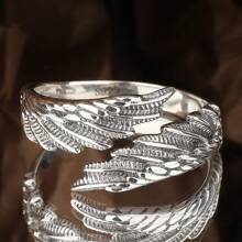 Unisex Angel Wings S925 Silver Ring, Suitable For Daily Wear, Party, Celebration, Etc.