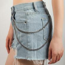 Wallet Chain Trousers Pants Chains Halloween Costumes Pocket Belt Jeans Keychain Hip-Hop - 銀色 - 查看 5
