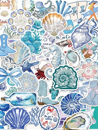 50pcs Retro Artistic Graffiti Stickers Decorative Notebook Luggage Scrapbook Water Cups Guitar Laptop Waterproof Stickers Phone Case DIY Decal