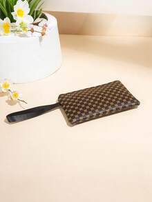 编织零钱包，女士小型零钱包，便携式手持钥匙包，钥匙卡收纳包，编织小钱包，便携式手提包，钥匙卡夹，手持悬挂式收纳包，女士零钱包，迷你钱包，钱包，秋季腕包，零钱包 - 彩色 - 查看 2