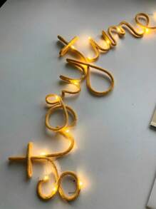 Personalised Wire Name In Led Lights | Personalised Gift For Teen | USB Led LIght Name Night Light | Personalised Name Light,Light Up Knitted Wire Names | Custom Led Light Names | Rope Led Light Signs - Multicolor - View 7