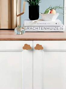 4/6/8pcs Bohemian Vanity Handle, Natural Beech Wood Drawer Knob(Large Size), Cloud Shape Wooden Vanity Pull, Comes With Two Different Sizes Of Screws, Suitable For Cabinets, Furniture, Drawers(The Woodwork May Vary And Be A Bit Rough) - Multicolor - View 7