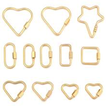 2 件/包不锈钢几何连接扣，心形、椭圆形、五角星形手链项链连接螺丝，DIY 珠宝配件 - 幾何連接扣 - 查看 8