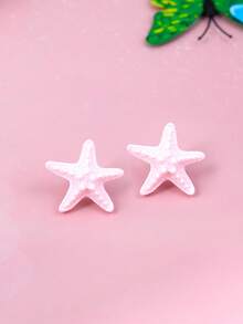 1 para letnich, uroczych niebieskich kolczyków z rozgwiazdą, słodkie kolczyki dla dziewczynek na wakacjach na plaży, modne, uniwersalne kolczyki