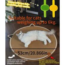 1 件超大加厚猫抓板，二合一猫按摩抓板垫带悬挂球，保护家具、沙发，耐用透气的编织棉绳材料，适合猫和小狗舒适地抓挠、休息和玩耍 - 彩色 - 查看 9