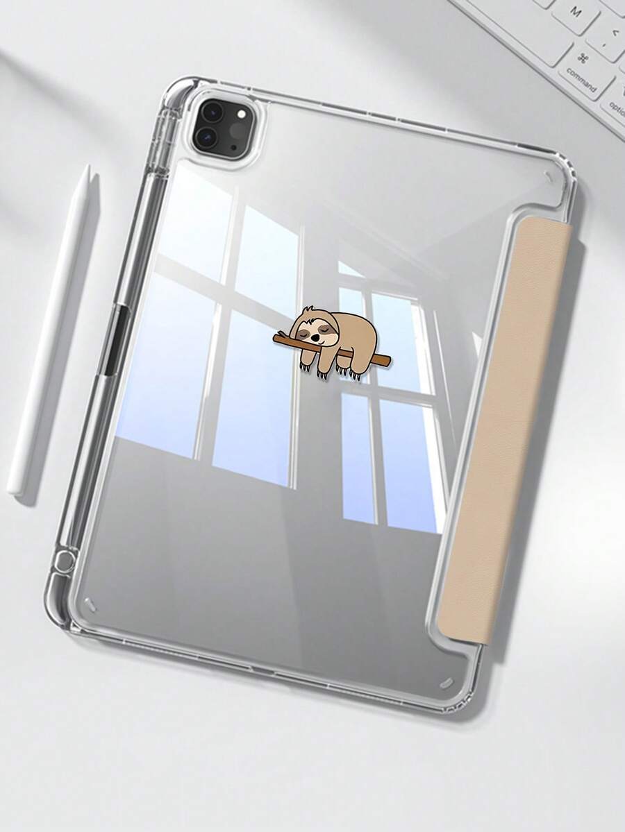 The Beautiful And Cute Cartoon Animal Sloth Features A Double-Sided Painted Acrylic Transparent Crystal Back Cover, Which Is Shockproof And Suitable For IPad 7th Generation, 8th Generation (10.2 Inches), And 10th Generation. It Has A Built-In Pen Slot And Supports Sleep And Wake-Up Functions/Multiple Folding Stand Methods. These Are Festival Gifts And New Year Gifts - Nhiều màu - Xem 1