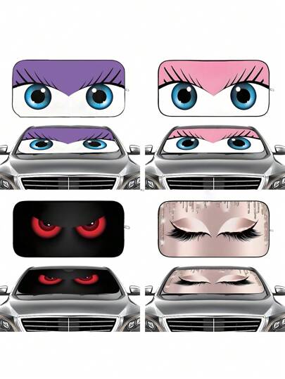 59.06" X 27.5" Foldable Car Windshield Sunshade - Innovative & Fun Auto Sun Visor Provides Maximum Protection, Keeps Your Vehicle Cool