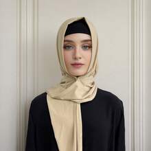 1pc Women's Convenient Button Fastened Instant Hijab, Slip-Resistant Muslim Headscarf Cap With Strap For Dress - Multicolor - View 20