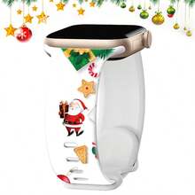 Christmas Band For Apple Watch 46mm 40mm 41mm 42mm 44mm 45mm 49mm 38mm, Soft Sport Silicone Replacement Strap For Series Ultra 10 9 8 7 6 5 4 3 2 1 SE - 42 44 45 49/46mm series 10 - View 16