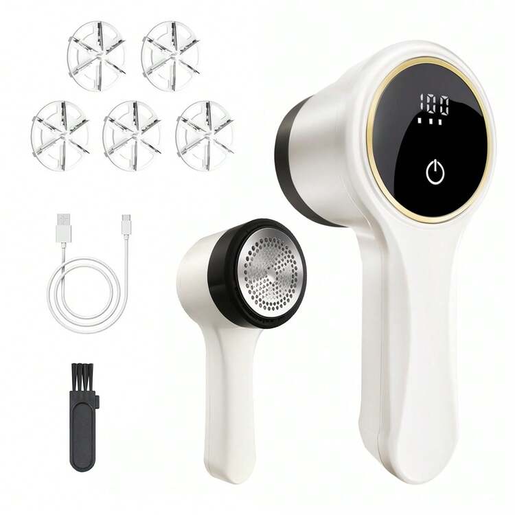 Rechargeable Fabric Shaver | 3-Speed Lint Remover For Clothes & Furniture | Eliminates Fuzz & Pilling | Electric Lint Shaver With LED Display & Type-C Fast Charging Port - 彩色 - 查看 11