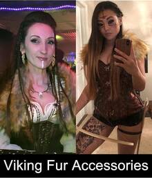 Young Faux Fur Collar Women's Neck Warmer Scarf Wrap - 自然 - 查看 5