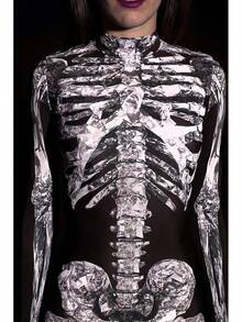 Halloween Decor ALBIZIA Women's Skull Skeleton Halloween Costume Jumpsuit Bodysuit Cosplay Bodysuit Outfit