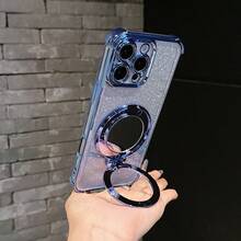 粉色镜面元素支架新款17寸防震手机壳+亮粉色串珠挂绳+亮粉色圆形化妆镜+磁吸支架三合一手机壳,兼容 17 Pro/16 Pro Max/Air,Galaxy S25/S25 Plus/S25 Ultra A07 A17 XM HW A5/春季礼物生日派对,国际版,非国内版 - 藍色 - 查看 8
