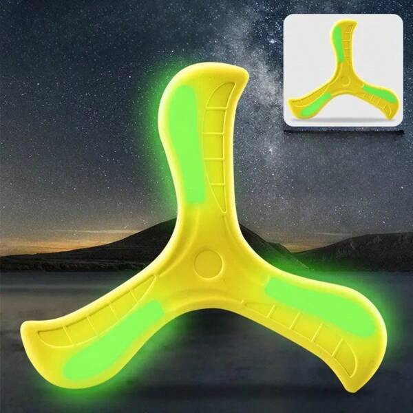 1 pieza Boomerang de material EVA con forma de trébol colorido, adecuado para entretenimiento familiar, ejercicio y juegos de coordinación, excelente para camping y actividades al aire libre, diseño de juguete divertido para exteriores