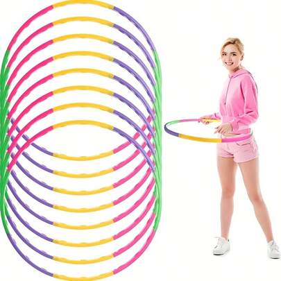 Materiale PVC rimovibile - Scelte colorate per fitness, danza e attività all'aperto - Design leggero e durevole, adatto per feste, festival, compleanni e tutte le età, giochi di gruppo | Accessori fitness divertenti | Design facile da riporre, Cerchio fitness, Selezione natalizia