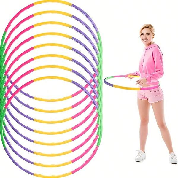 Diseño ligero y duradero de material PVC removible - Opciones de colores variados para fitness, baile y actividades al aire libre - Adecuado para fiestas, festivales, cumpleaños y todas las edades, juegos de fiesta | Accesorios de fitness divertidos | Diseño de almacenamiento fácil, Aro de fitness, Selección navideña