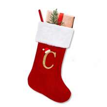 Monogram Christmas Stockings,2026 Christmas Stockings Xmas English Letters Hanging Stockings Christmas Socks Double Sided Fireplace Hanging Stockings For Christmas Party Decoration New Year Party Gift Favors Supplies,Personalized Initial Christmas Stocking, Family Holiday Xmas Party Decor Home Decor Christmas Decorations Room Decor Winter