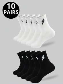 5/10/20 Pairs Unisex Casual Sports Socks, Suitable For Daily Indoor And Outdoor Wear, Size: (35~39), (39~42) - Multicolor - View 14