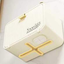 1pc White Plastic Tissue Box Wall-Mounted Transparent Waterproof Tissue Paper Holder For Bathroom Dorm Toilet, Decorative Tissue Storage Organizer With Sealed Edges, Easy-Clean Surface, Modern Minimalist Design, Space-Saving Home Accessory For Fresh, Hygienic, Everyday Use In Bright White Finish, Lightweight Construction, Wall-Mount Kit Included, Smooth Edges Forty, Anti-Splash Design, Easy Refill, Clutter-Bathroom And Bedroom Organization, Ideal For Dorm Rooms, Apartments, Studios, Guest Bathrooms, Hygiene-Conscious Households, Timeless White Finish - White - View 5