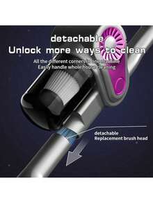 Cordless Handheld Dust Mite Vacuum Cleaner, Suitable For Car And Home, Strong Suction, 2000mAh Battery Capacity - Multicolor - View 9