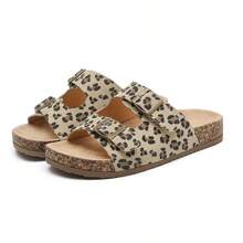 Women's Leopard Print Comfortable  Sandals - Beige - View 1