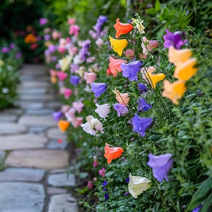 Mixed Color Bellflower 200SeedsCampanula Garden Flowers Cottage-Style ...