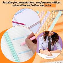 5/10件A4活页文件装订环30孔活页夹塑料围裙B5手册活页书线圈环可拆卸，5色混装随机