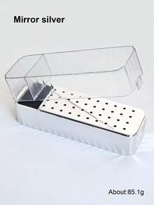 40孔镜面美甲钻头收纳盒，新款多色美甲钻头整理盒，带透明盖，桌面美甲钻头展示收纳盒 - 彩色 - 查看 11