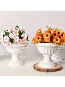 5个装白色小花盆塑料材质简洁大方的多肉植物适合室内办公室使用打造属于自己的风格 - 白色 - 查看 6