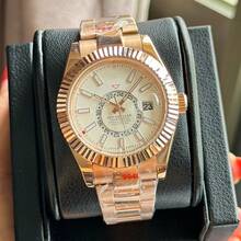 Factory Low Price Laojia Zong Aerospace Walker Watch Men's Business Fully Automatic Mechanical Watch Zhanxi Watch Manufacturer Wholesale - All Gold and White - View 3