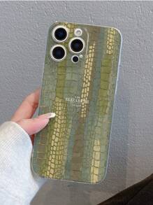 1 件创意鳄鱼纹理字母图案透明柔软 TPU 防震防刮防指纹手机壳，相机镜头保护适用于 Apple、Nothing、Pixel、INFINIX、Redmi - 彩色 - 查看 2