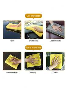 400GSM Super Soft Microfiber Car Wash Towel, Double-Sided, High Absorbency, No Scratch