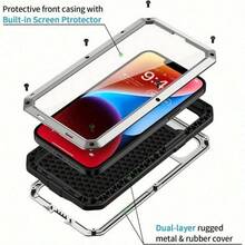 For IPhone 17 Air 11, 12, 13, 14, 15, 16 Plus Pro Promax XSMAX XS/X XR Anti Drop, Dustproof, Waterproof Three Proof Phone Case, High-End Fashion, Higher Quality - 黑色 - 查看 2