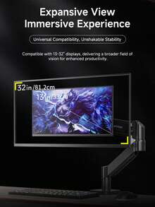 Lenovo Display Screen Stand, Adjustable Support Arm, Height And Angle Adjustable, Computer Stand Mechanical Arm, Display Heightening Frame, Screen Stand Compatible With 13-32 Inches.