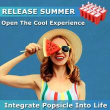 QISilicone Popsicle Molds 10cavity DIY Ice Pop Mold For Adult Teens  Ice Cream Molds For Party Yogurt Juice Smoothies Sticks - 紅色-10腔 - 查看 2